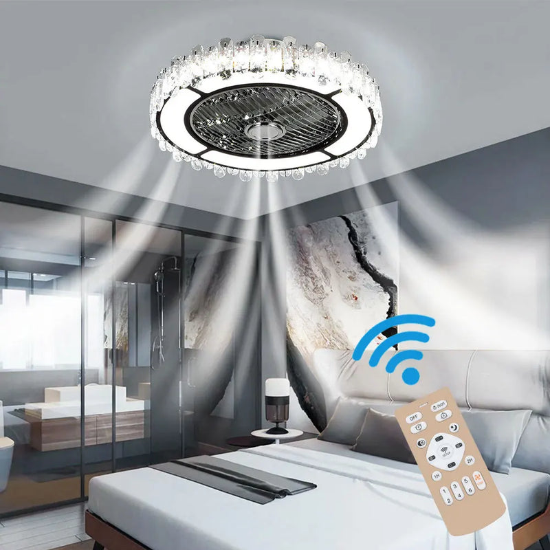 Lush Lurissa Fan Ceiling Light Silver