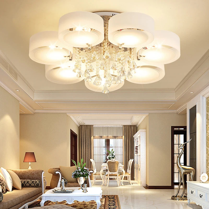 Lush Belvane Flush Ceiling Light Acrylic