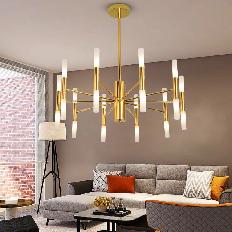 Lush Velmira 20 Light Multi Arm Pendant Light Gold