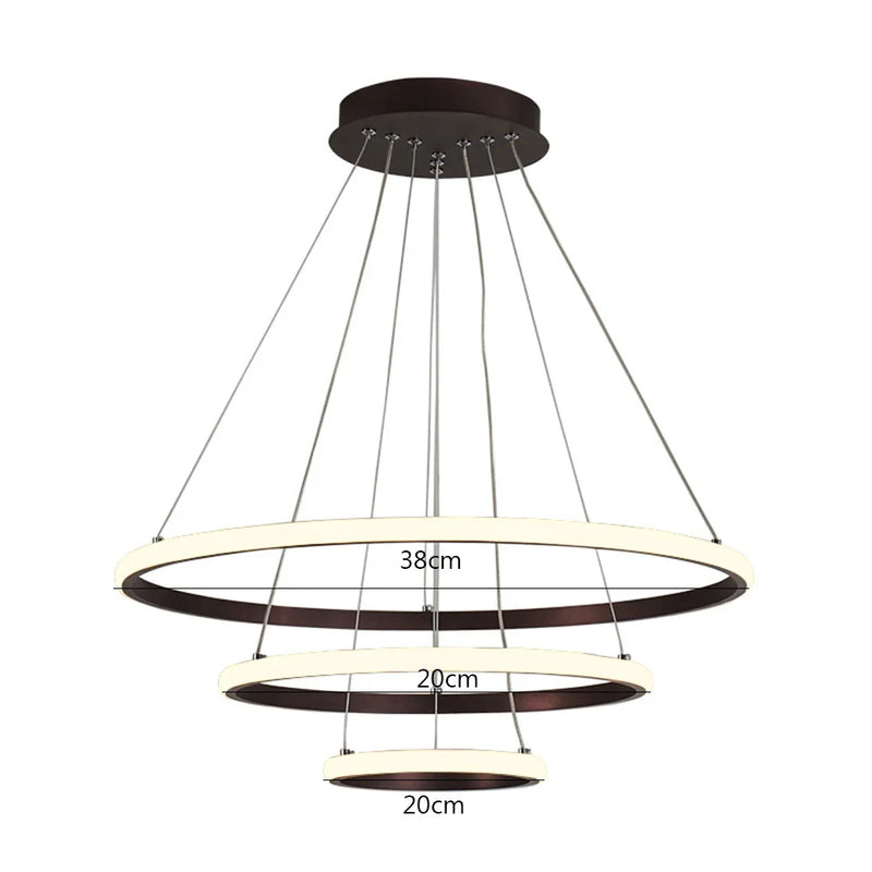 Lush Melvessa 3 Light Multi Hoop Pendant Light