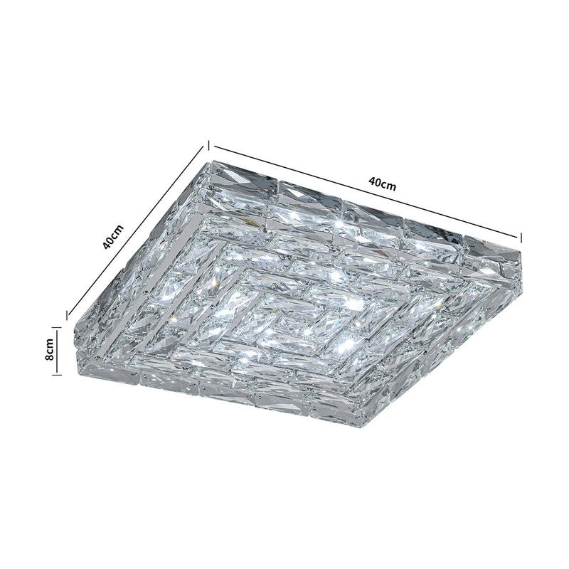 Lush Lorvenza Crystal Chandelier Chrome