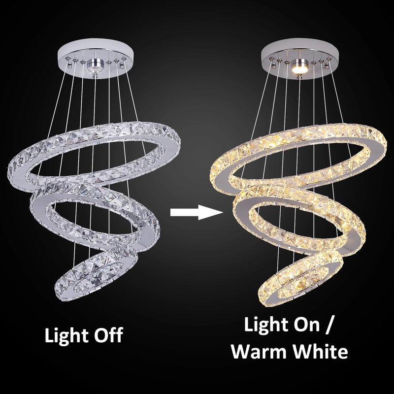 Lush Elvora Multi Hoop Pendant Light Chrome