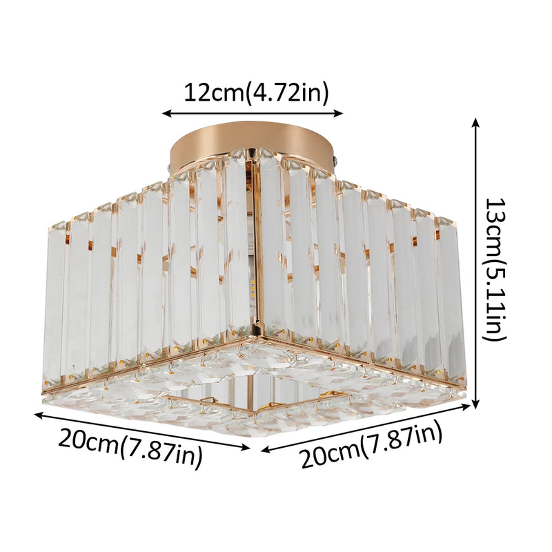 Lush Durrane Crystal Chandelier Polished Chrome