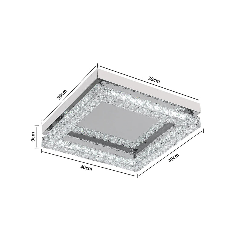 Lush Lorvenza Crystal Chandelier Chrome