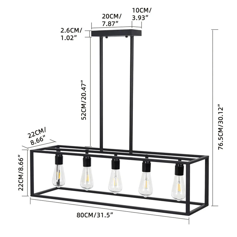 Lush Therissa 5 Light Multi Arm Pendant Light