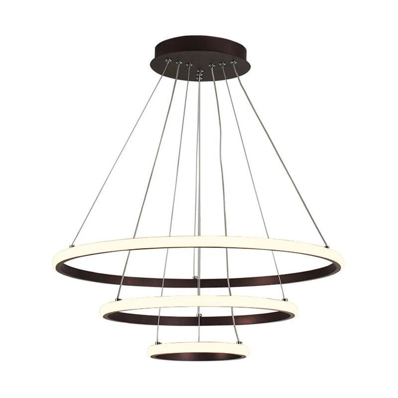 Lush Melvessa 3 Light Multi Hoop Pendant Light