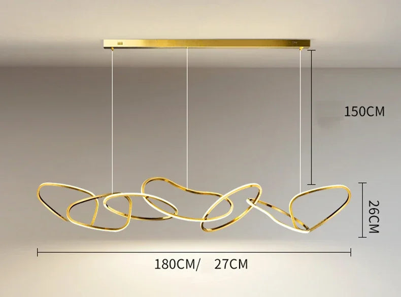 Lush Orlina Multi Arm Pendant Light Gold