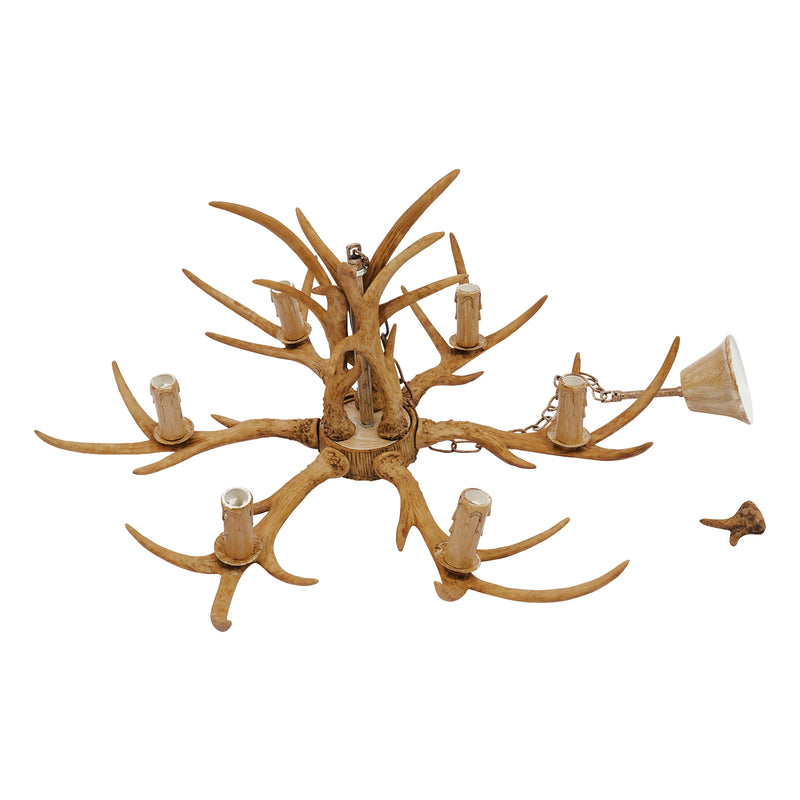 Lush Celvane 6 Light Multi Arm Pendant Light Resin Brown
