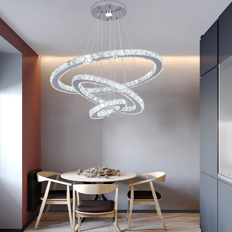 Lush Elvora Multi Hoop Pendant Light Chrome