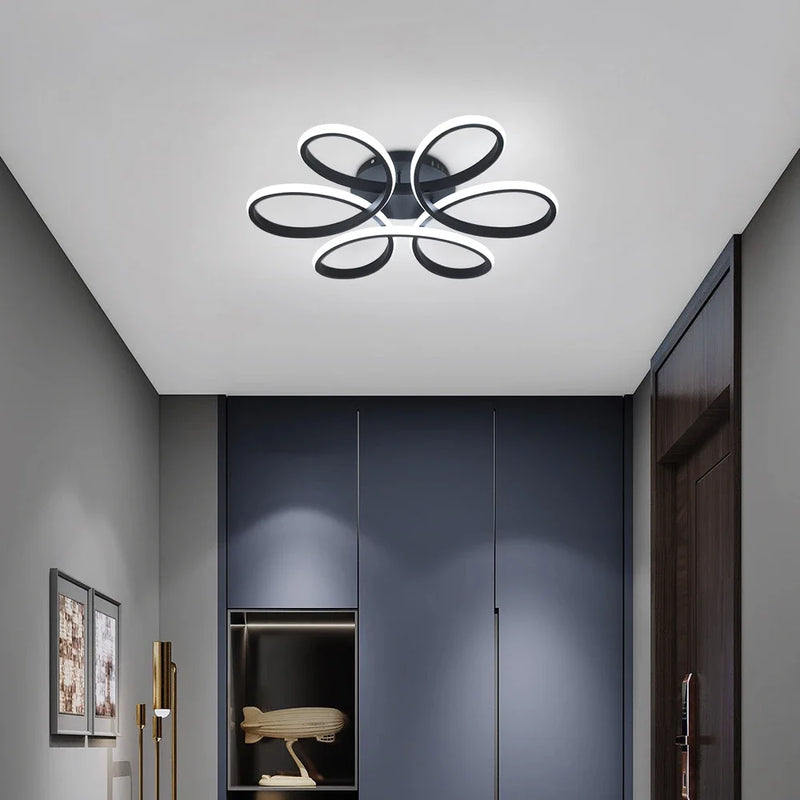 Lush Carvene Multi Hoop Pendant Light Aluminum