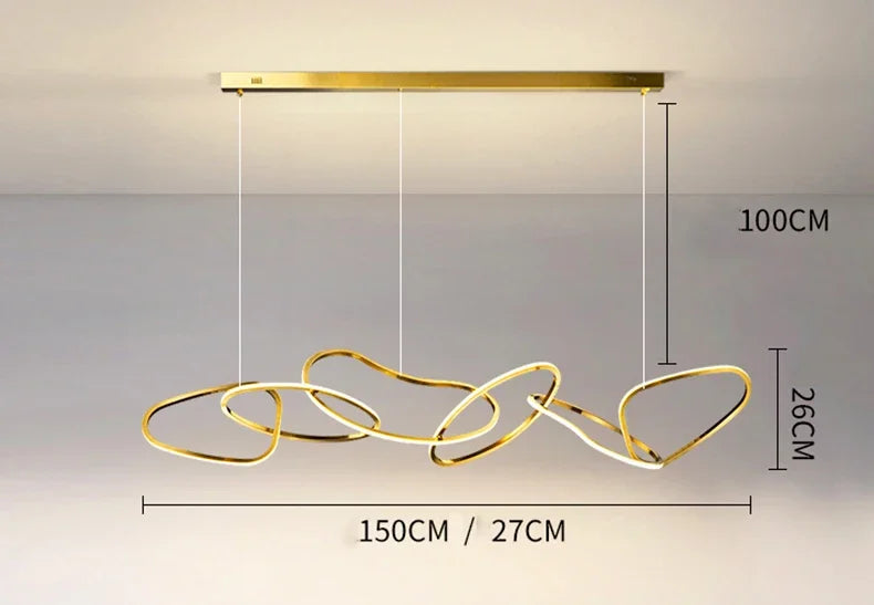 Lush Orlina Multi Arm Pendant Light Gold
