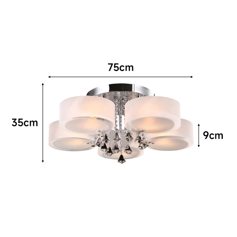 Lush Belvane Flush Ceiling Light Acrylic