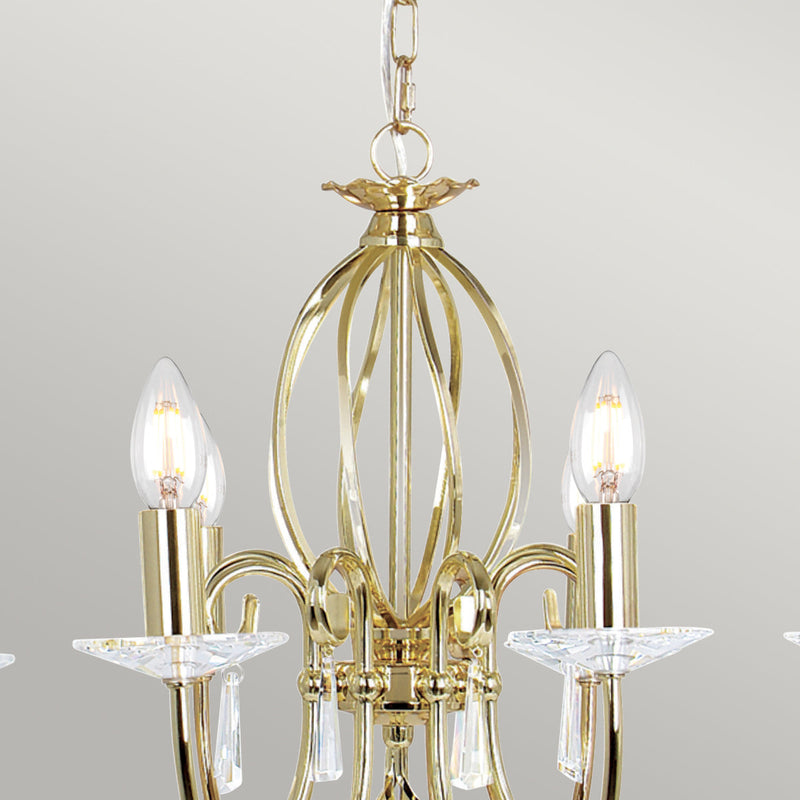 Elstead Aegean 8 Light Chandelier - Polished Brass