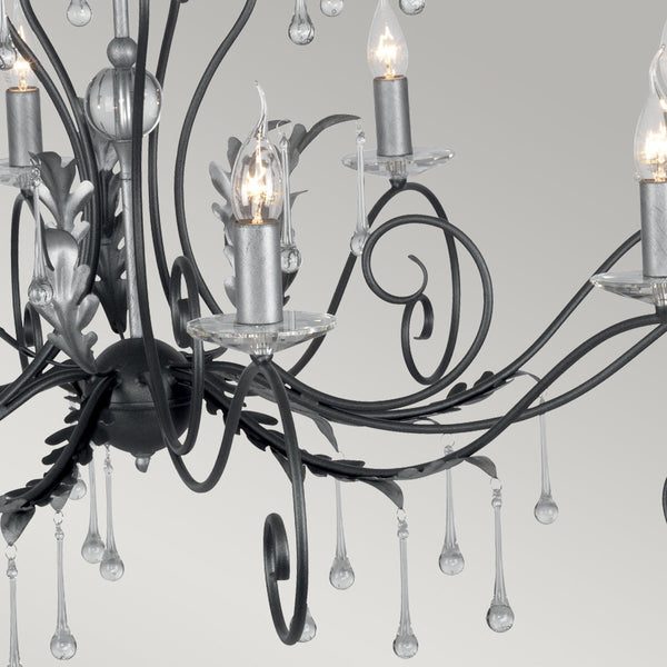 Elstead Amarilli 15 Light Chandelier - Black/Silver