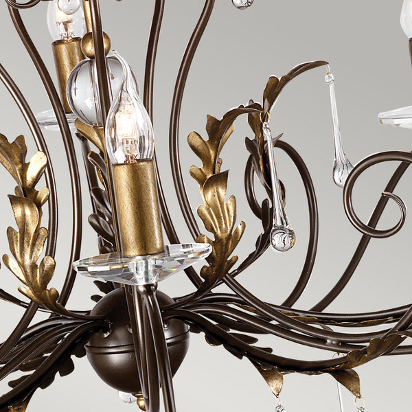 Elstead Amarilli 15 Light Chandelier - Bronze