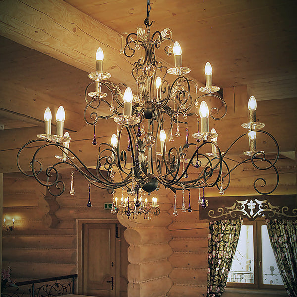Elstead Amarilli 15 Light Chandelier - Bronze