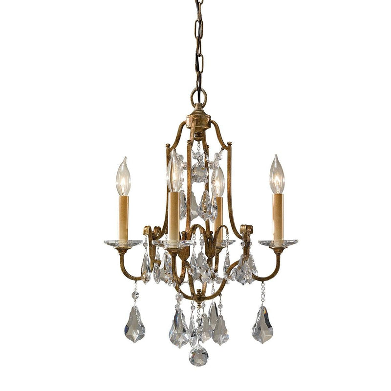 Elstead Valentina 4-Light Crystal Chandelier in Bronze – A classic chandelier featuring delicate crystal accents, four lights, and an elegant bronze finish. With an adjustable height and dimmable function, this sophisticated statement piece is ideal for traditional interiors. Uses 4 x E14 bulbs (not included).