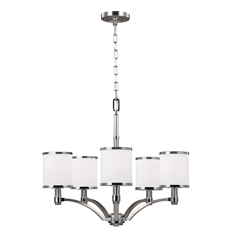 Elstead Prospect Park 3-Light Ceiling Light Satin Nickel & Chrome – A refined ceiling fixture featuring a sleek satin nickel and chrome finish, opal etched glass shades, and pressed crystal accents. Dimmable and height-adjustable, this stylish light is perfect for dining rooms, bedrooms, and elegant living spaces, providing warm and sophisticated illumination.