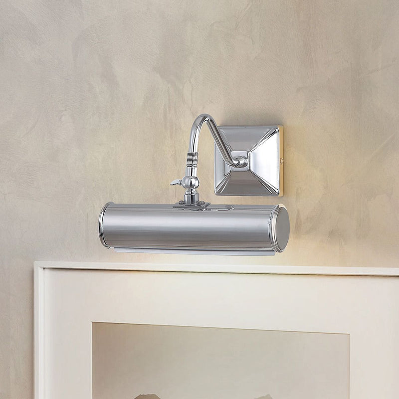 Elstead Picture Light 1 Light Small in polished chrome, designed for elegant artwork illumination. Features a sleek finish, dimmable functionality, and a durable steel build.