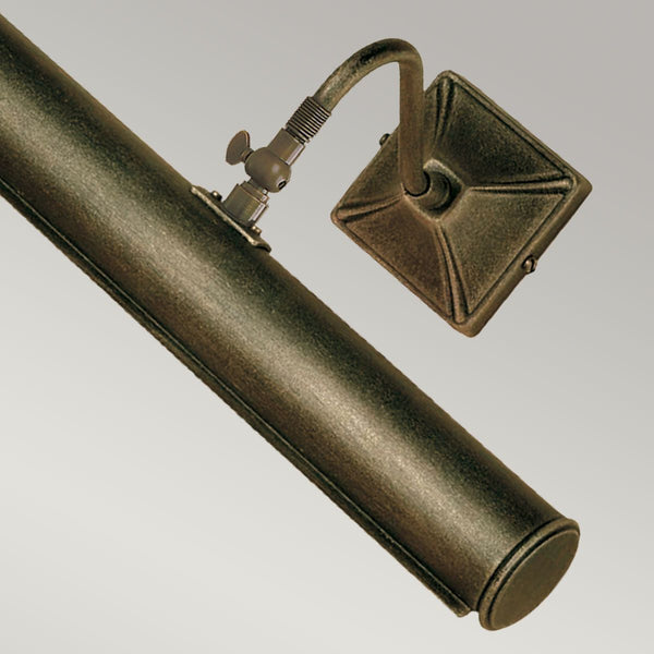 Elstead Picture Light 2 Light Large in black and gold, designed for elegant artwork illumination. Features a luxurious finish, dimmable functionality, and a durable steel build.