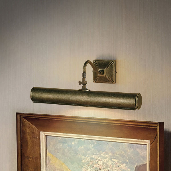 Elstead Picture Light 2 Light Large in black and gold, designed for elegant artwork illumination. Features a luxurious finish, dimmable functionality, and a durable steel build.
