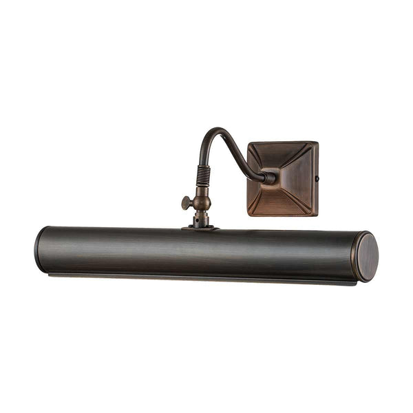 Elstead Picture Light 2 Light Large in dark bronze, designed for elegant artwork illumination. Features a rich finish, dimmable functionality, and a durable steel build.