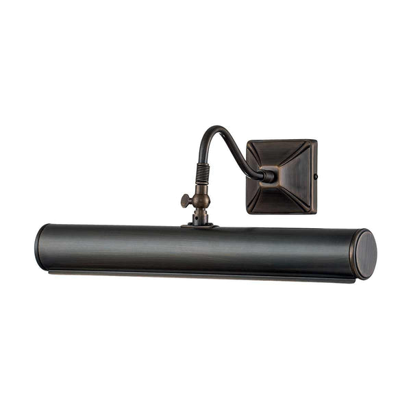 Elstead Picture Light 2 Light Large in dark bronze, designed for elegant artwork illumination. Features a rich finish, dimmable functionality, and a durable steel build.
