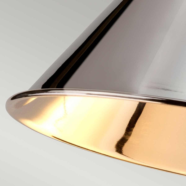 Elstead Provence 1 Light Wall Light in polished nickel, inspired by mid-1900s French designs. Features an adjustable knuckle for directional lighting, elegant aesthetics, and durable steel construction.
