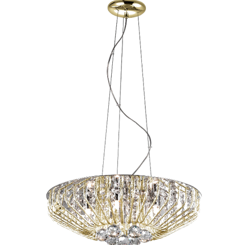 Carlo 6 Light Pendant Gold Ceiling Fitting