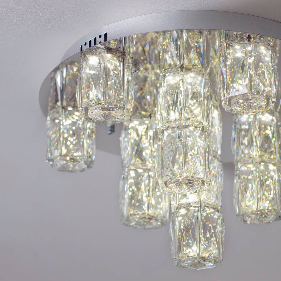 Endon Prisma 15-Light Structured Flush Ceiling Lights