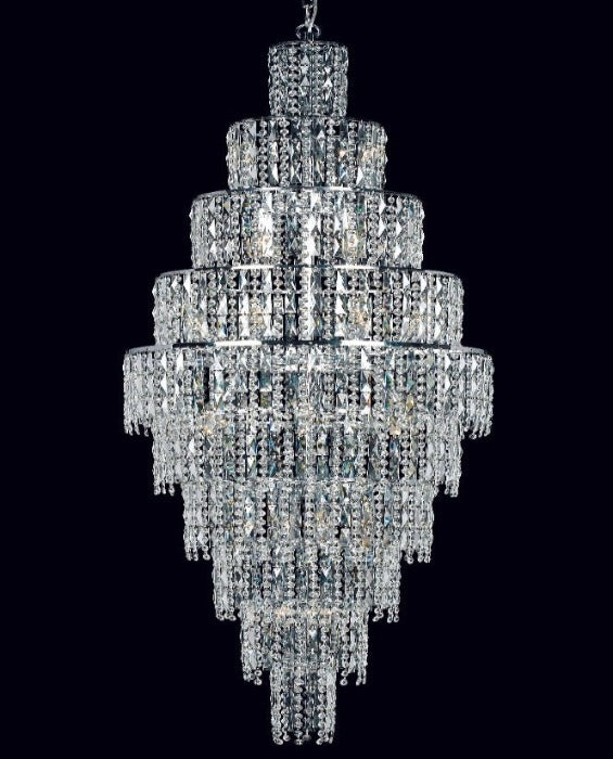 Impex CF03220-24-CH New York Large 24 Light Crystal Chandelier Polished Chrome