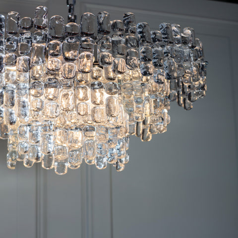 Lush Chandeliers Maya 9 Light Crystal Chandeliers & Multiple Clear Glass Decorations By Endon Lighting 76435
