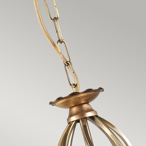 Elstead Aegean 3 Light Chandelier - Aged Brass