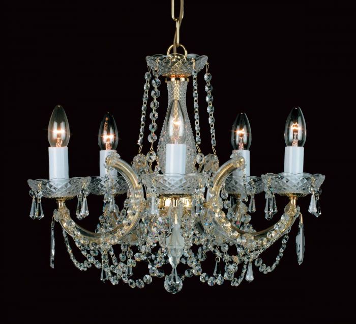 This beautiful Marie Theresa 16-light Candle Chandelier features glass arms trimmed with strass crystal it hung from the ceiling with a gold circular ceiling mount.  It's a perfect addition to any period or traditional home with a total lumens output of 11200, it comes finished in bright gold and sparkling crystals which make it look amazing in any décor room